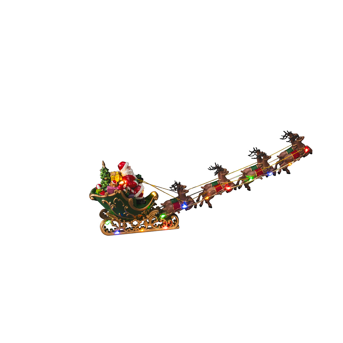 Juldekoration Gnosjö Konstsmide Tomte i släde med renar