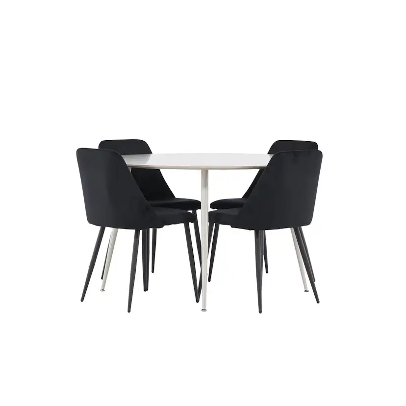 Matgrupp Venture Home Plaza Ø120 med 4 st Night Stolar