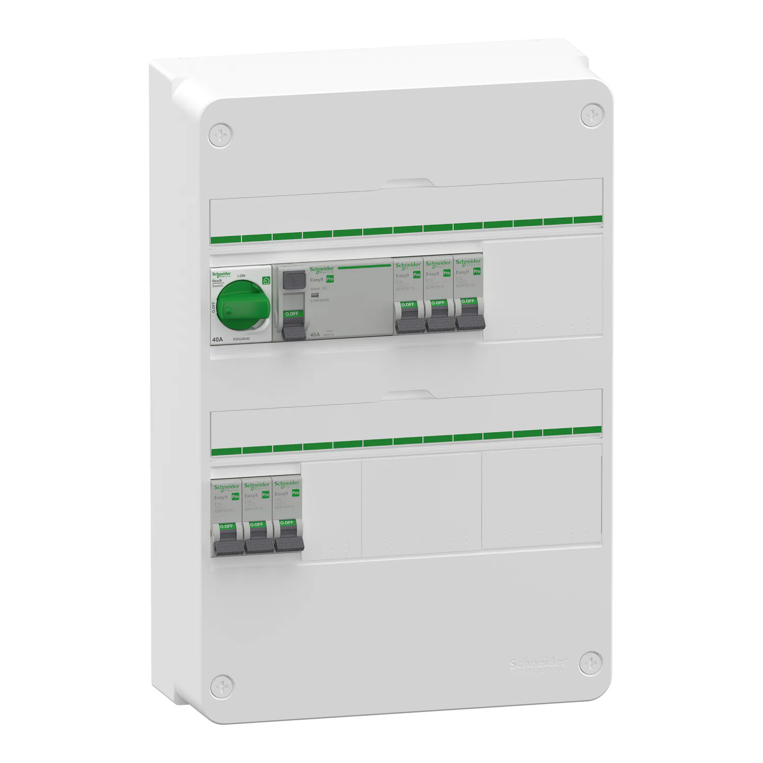Normcentral Schneider Electric Easy9 Förmonterad 1–4 × 13 Moduler IP30