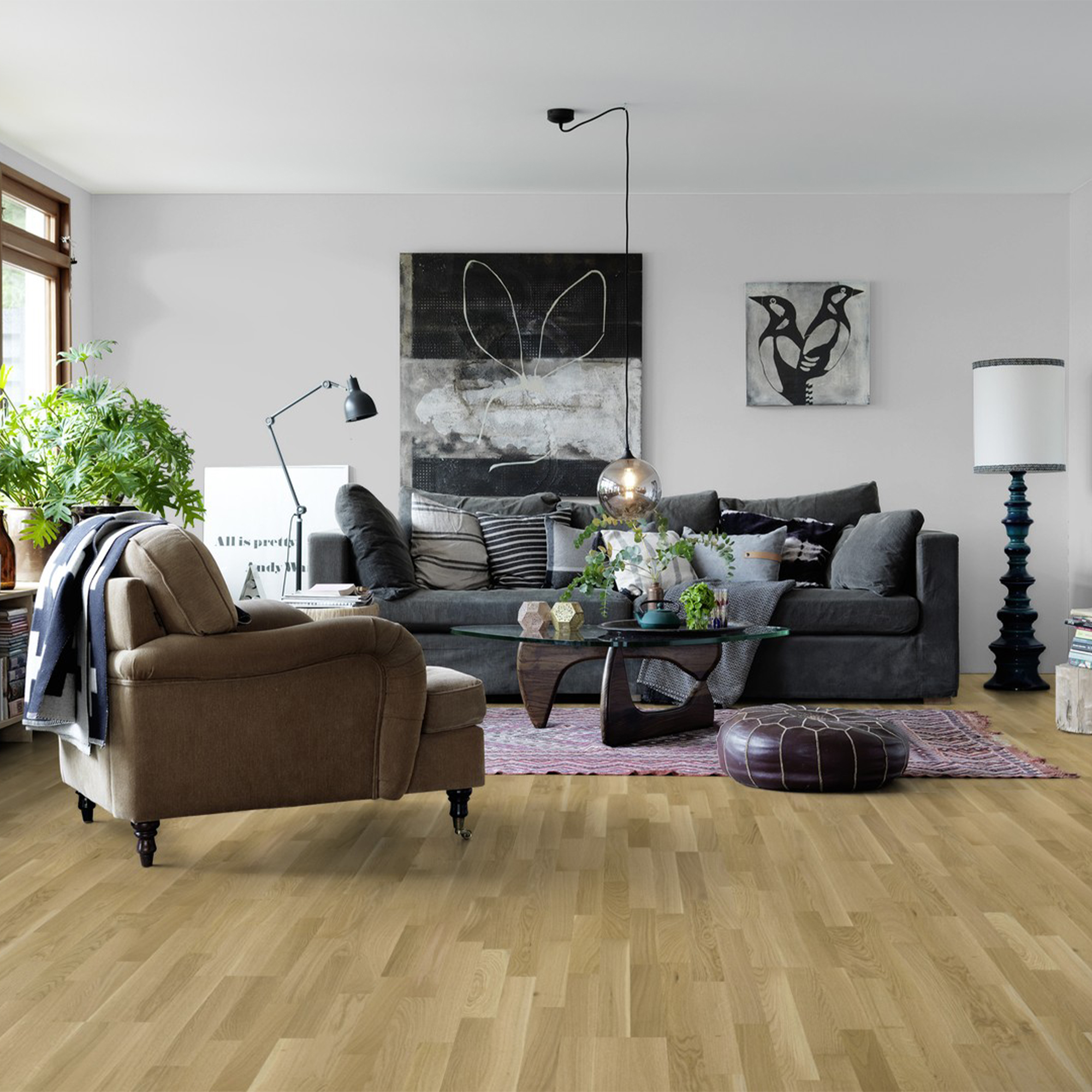Trägolv Pergo Senja Natural Oak, Mattlackat 3-Stavs Parkettgolv