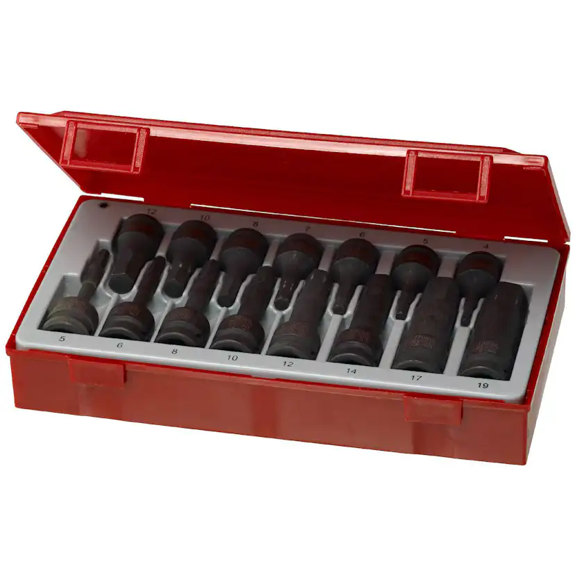 Krafthylsbitssats 15 delar (insex) för inv. sexkanthål Teng Tools TT9015HX