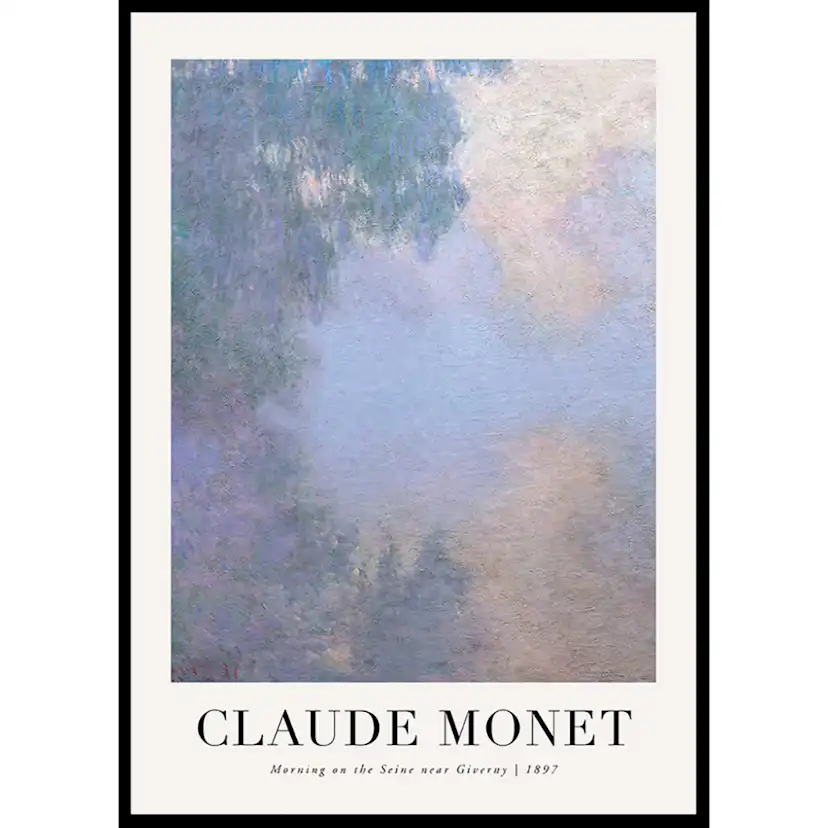 Poster Gallerix Morning On The Seine 1897 By Claude Monet