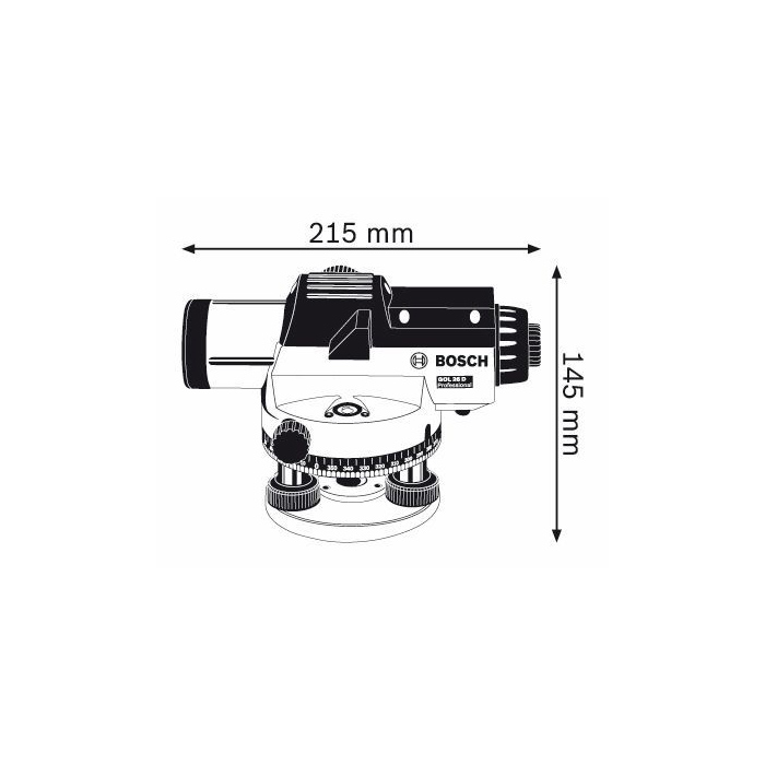 Optiskt Nivelleringsinstrument Bosch GOL 26 D GRAD