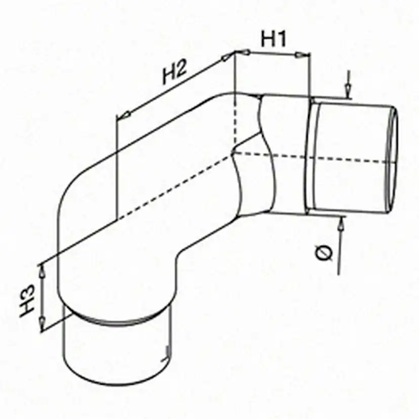 Justerbar Skarv Herrljunga Ledstångsfabrik Rostfri mod 0317 Inomhus