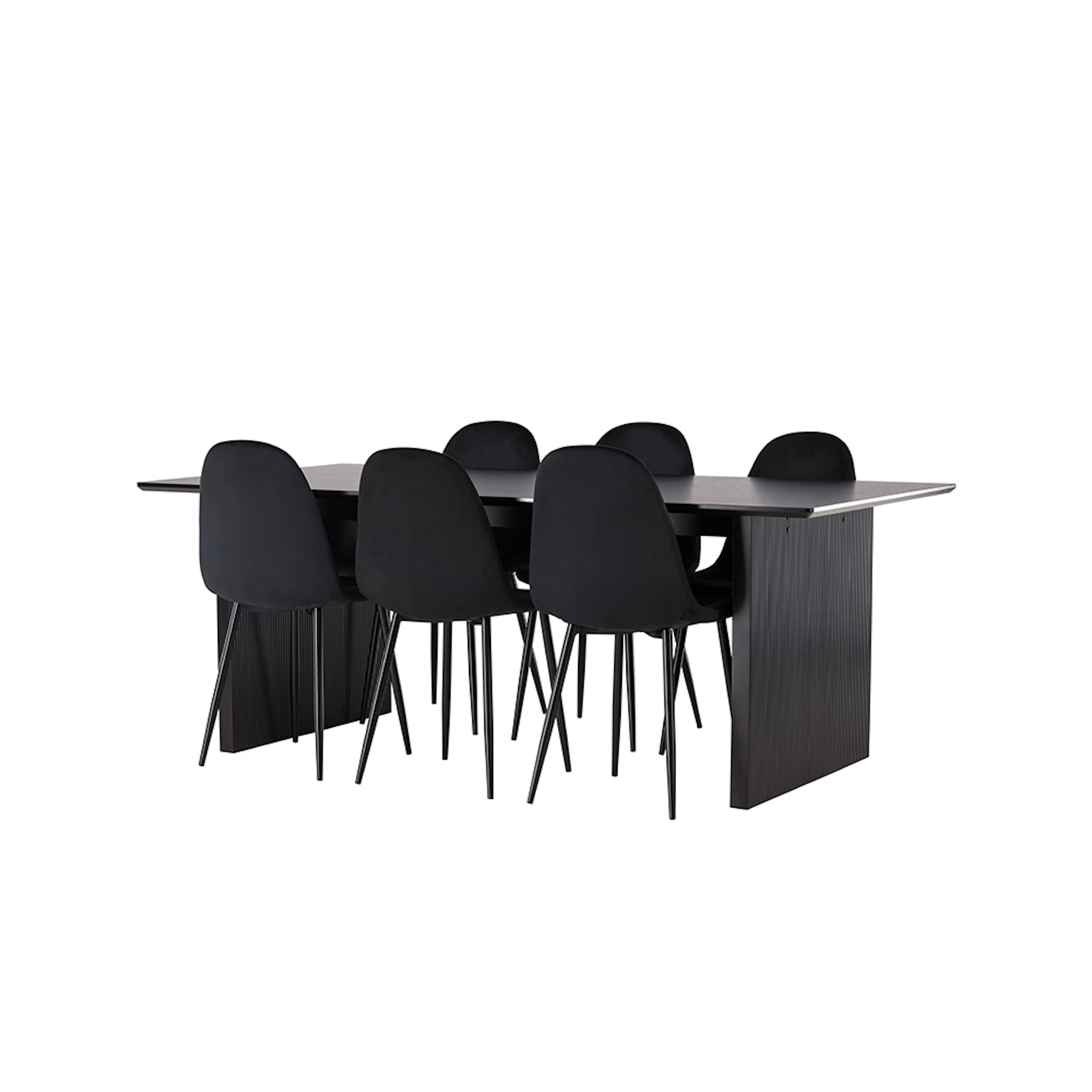 Vail Dining Table - Black / Smoked Black MDF +Polar Dining C Svart