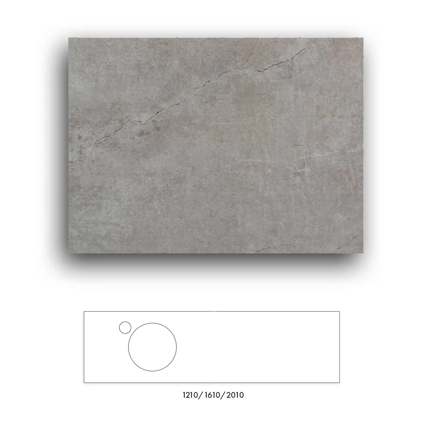 Bänkskiva Macro Design Crown+ Dekton 1610 till Tvättställsskåp Crown