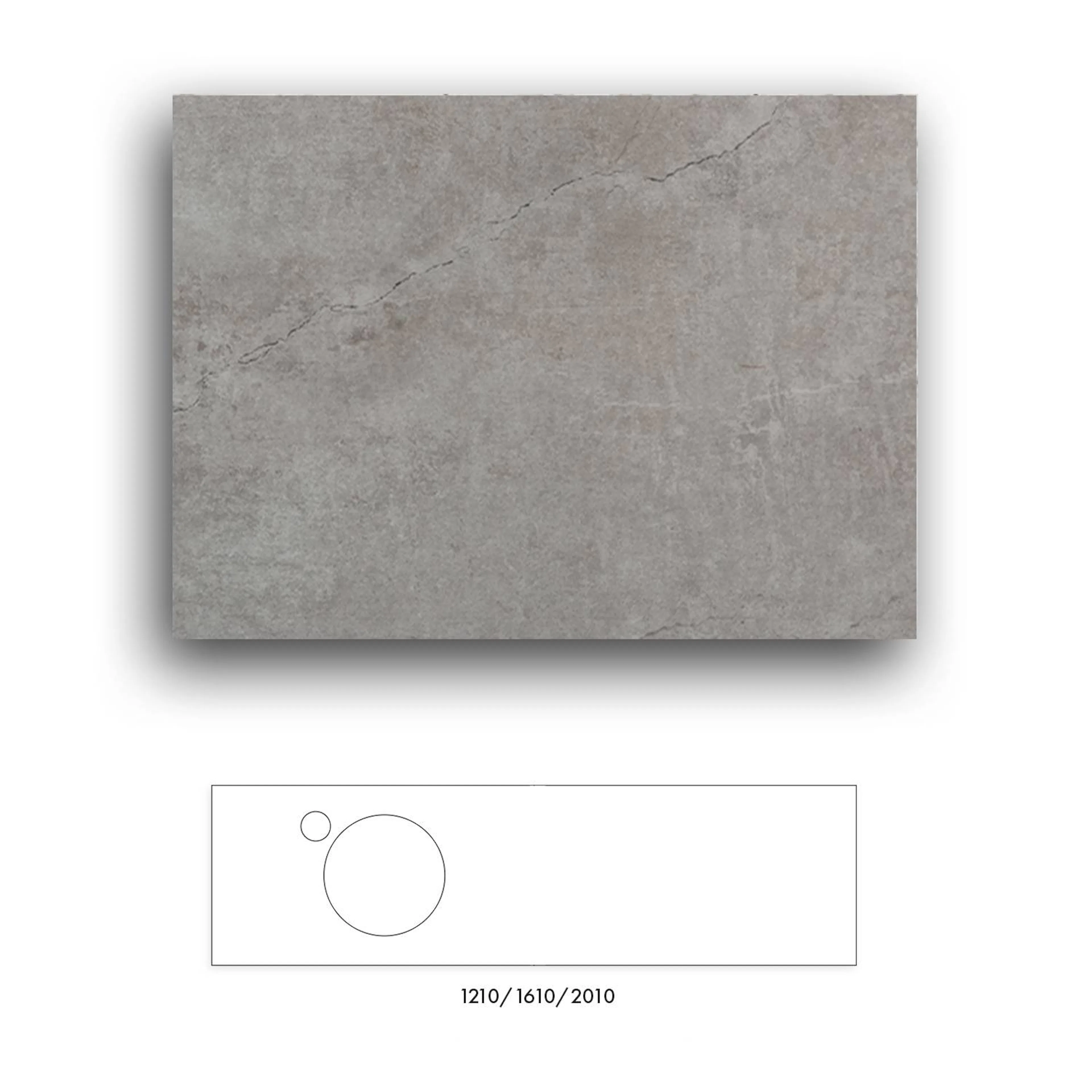 Bänkskiva Macro Design Crown+ Dekton  1610 till Tvättställsskåp Crown