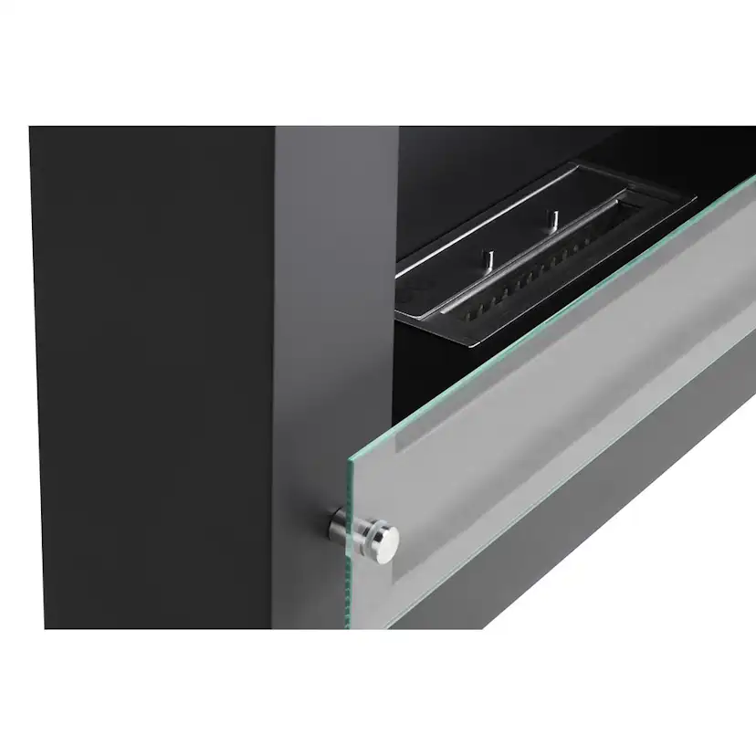 Braskamin Arkiio Vitalis Etanolkamin Vägghängd 78 cm Svart/Stål Bioetanol