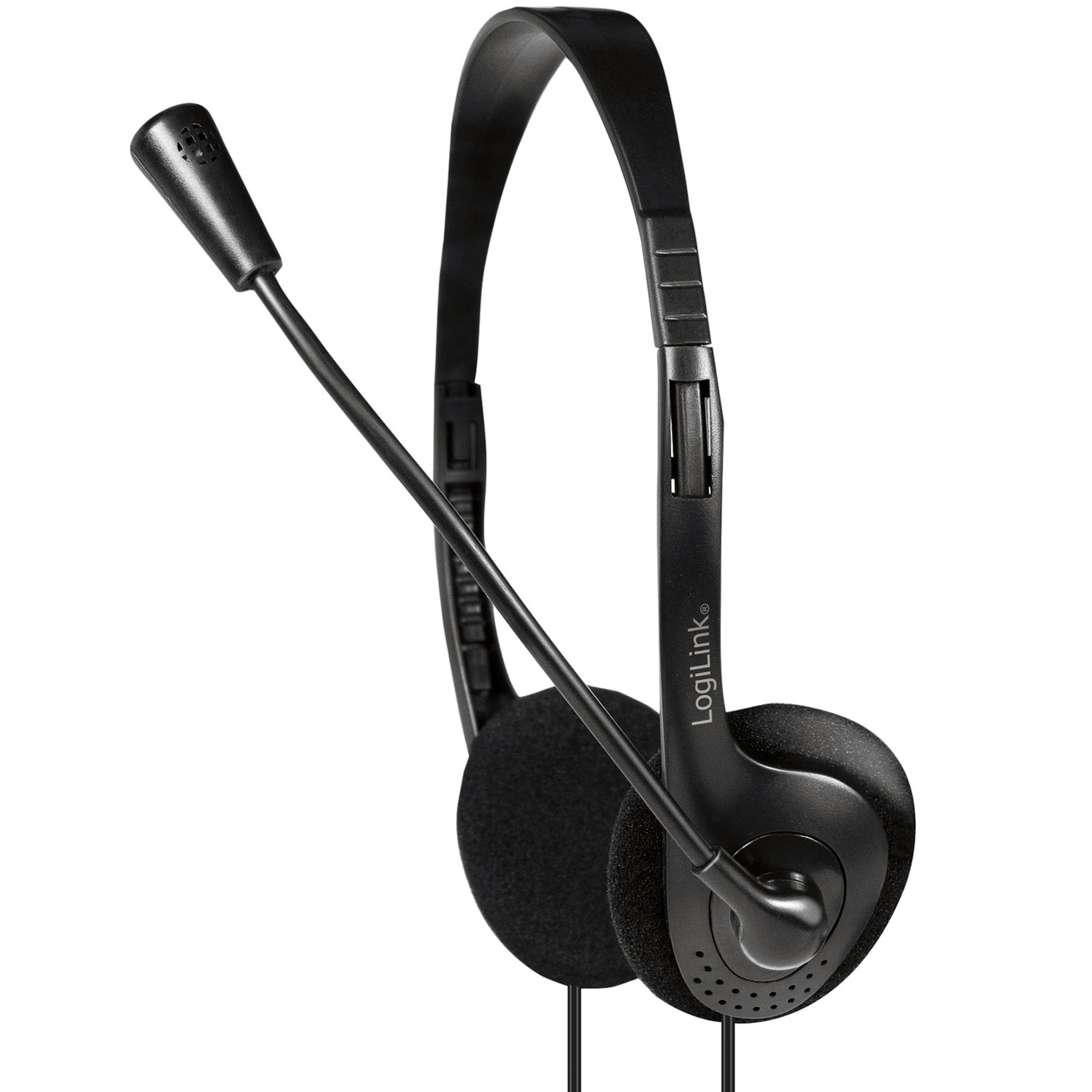 PC-headset LogiLink Stereo Med Mikrofon 1x3,5mm-kontakt