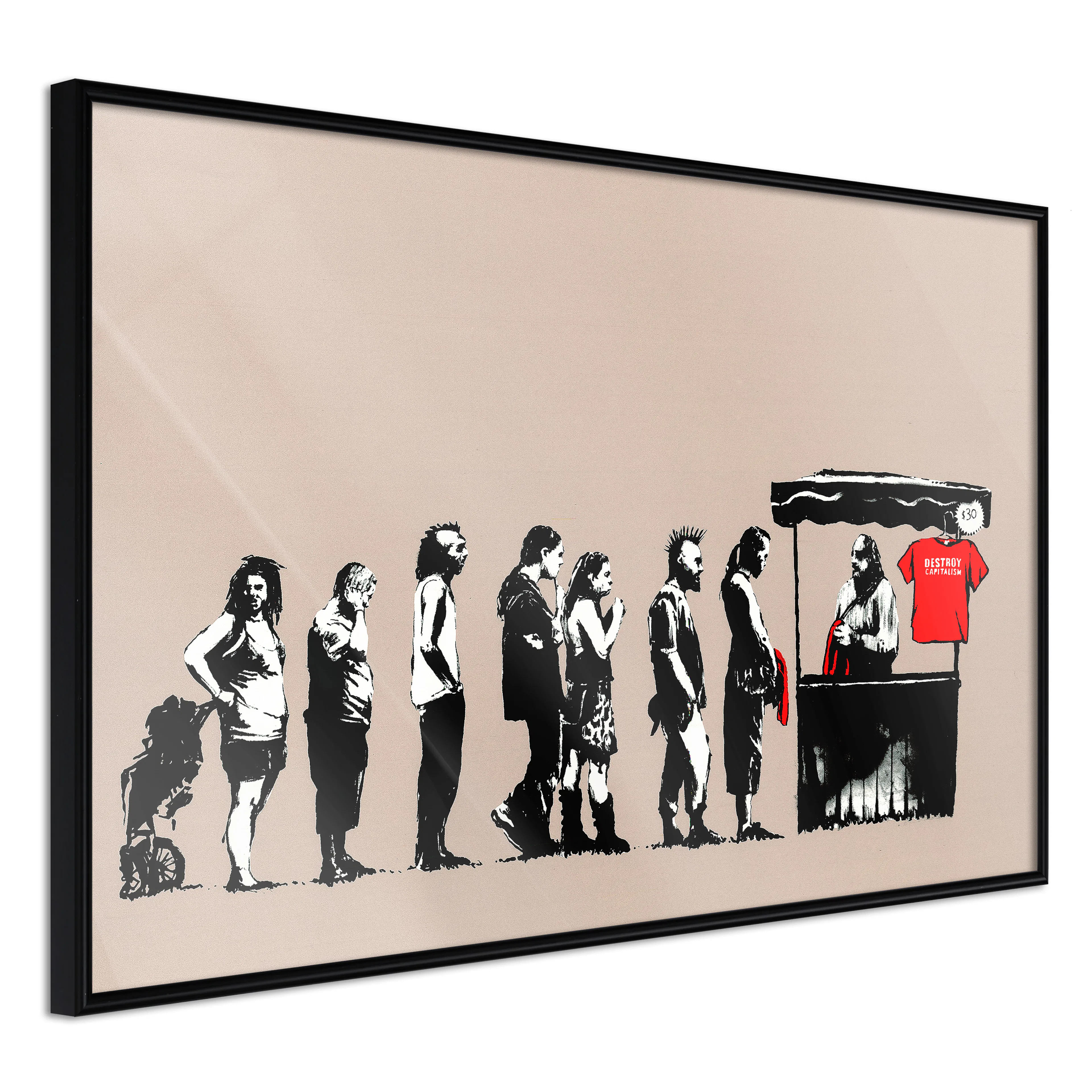 Affisch - Destroy Capitalism [Poster] 60x40 Svart ram, 60x40 cm