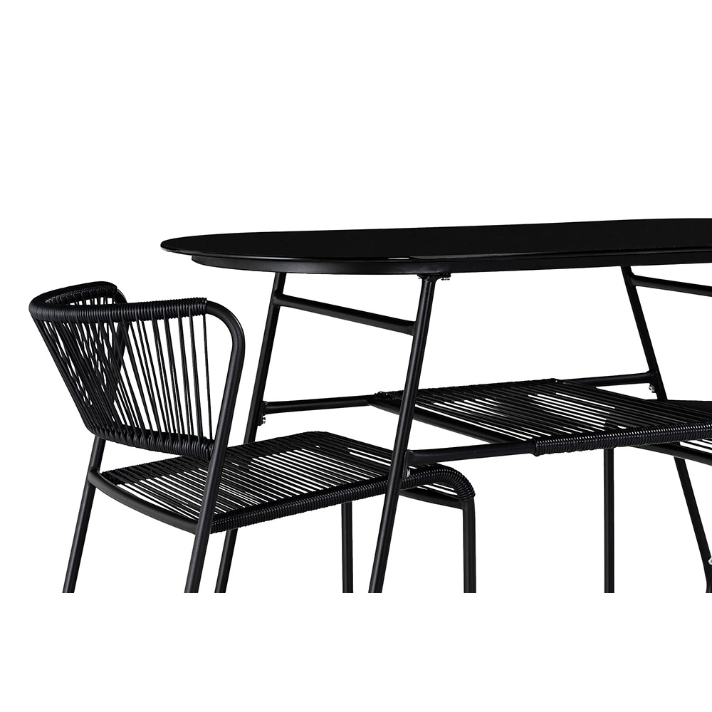Caféset Comfort Garden Lamborg 120 cm Oval med 2 stolar