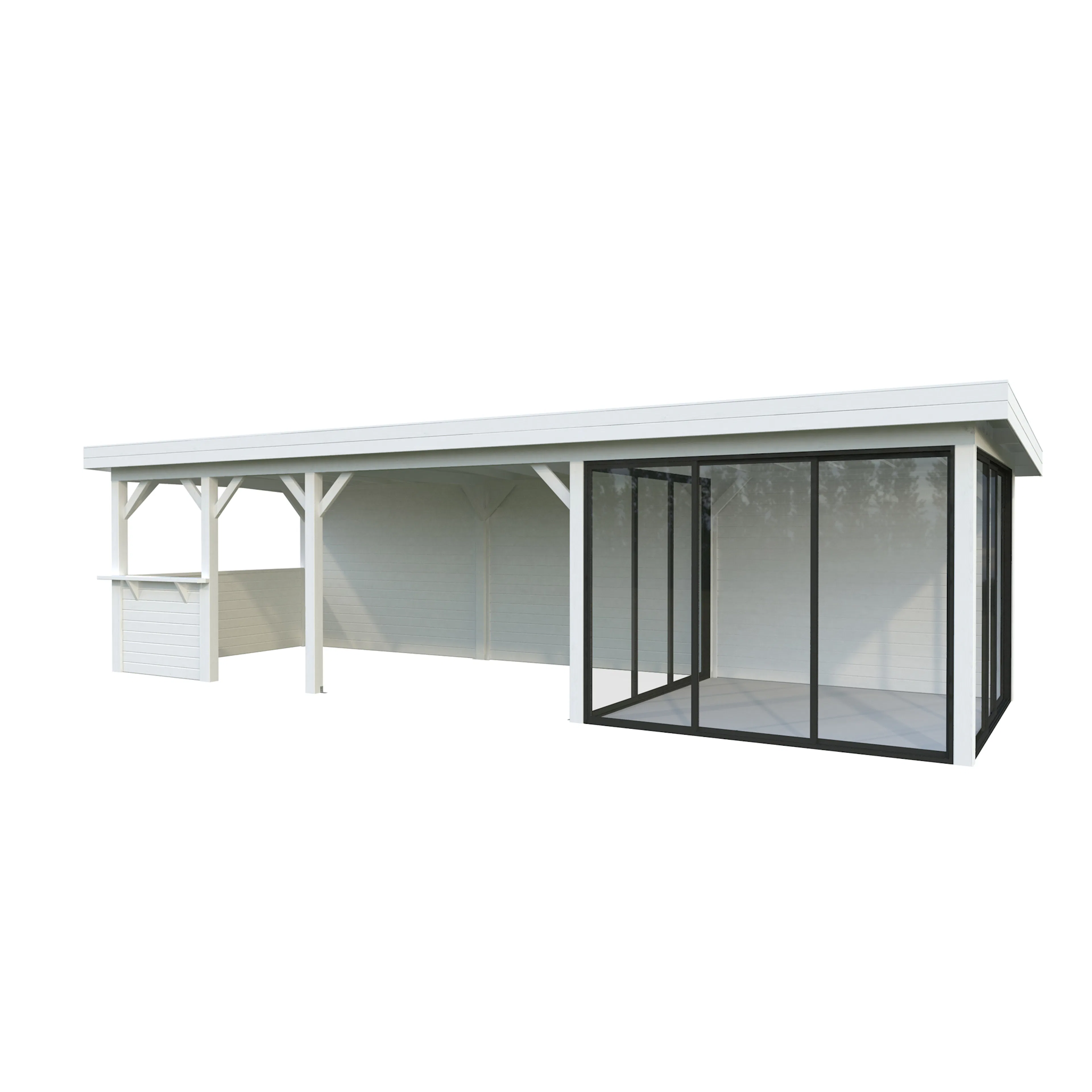 Lenna 24,9 m2 Set 716 Slide Plus PNT9016W5 Målad vit RAL9016