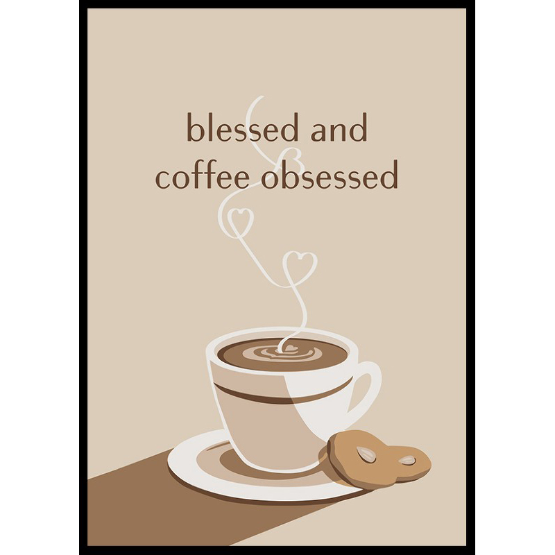 Poster Gallerix Coffee Obsessed