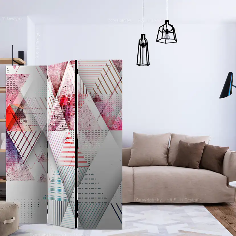Rumsavdelare Skärmvägg Arkiio Triangular World 135x172 cm