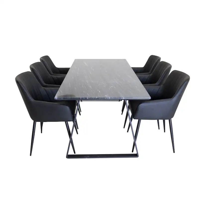Matgrupp Venture Home Estelle med 6st Comfort Stolar