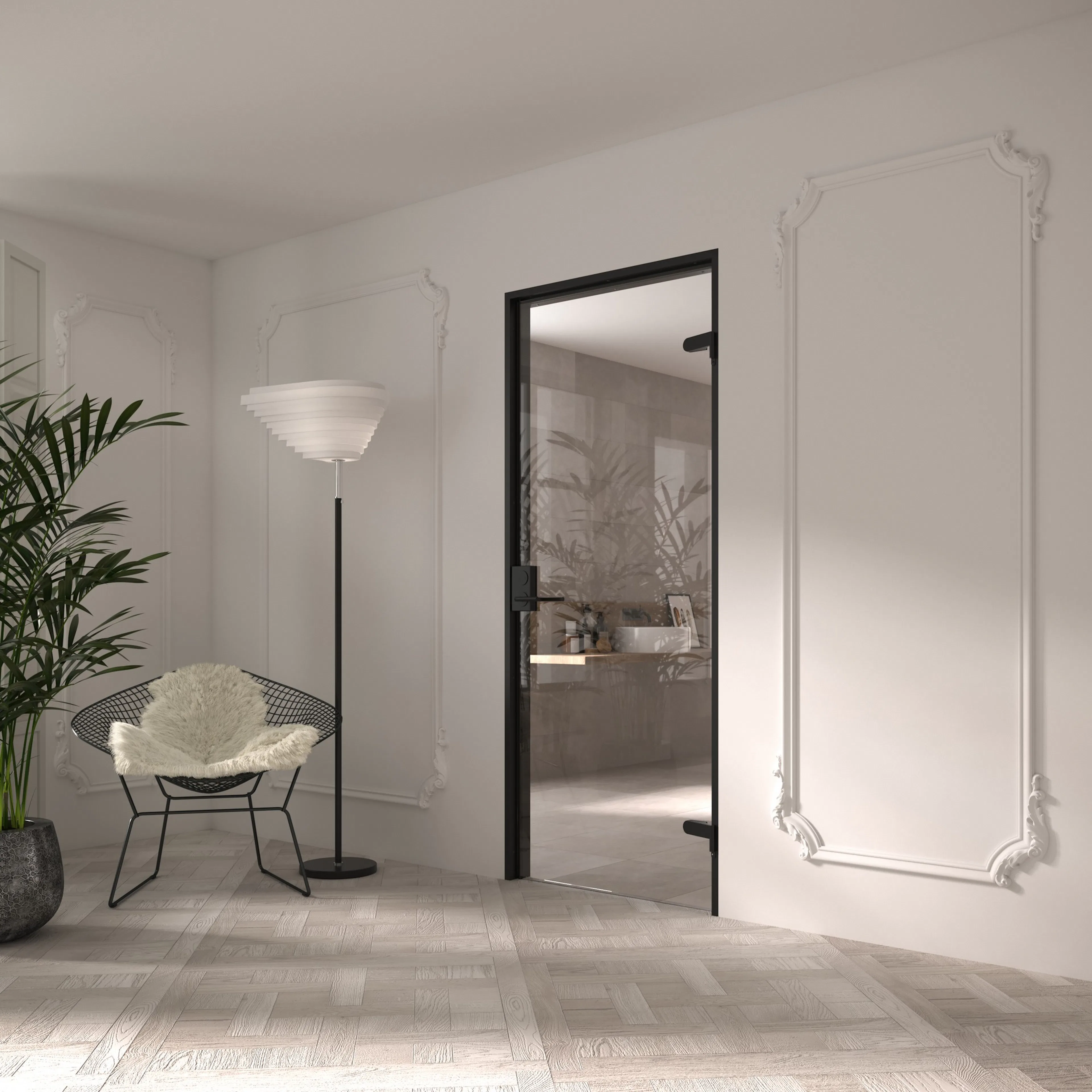 Celine M01 Helsinki, Innerdörr i glas HxB: 2000x700 mm, Klarglas
