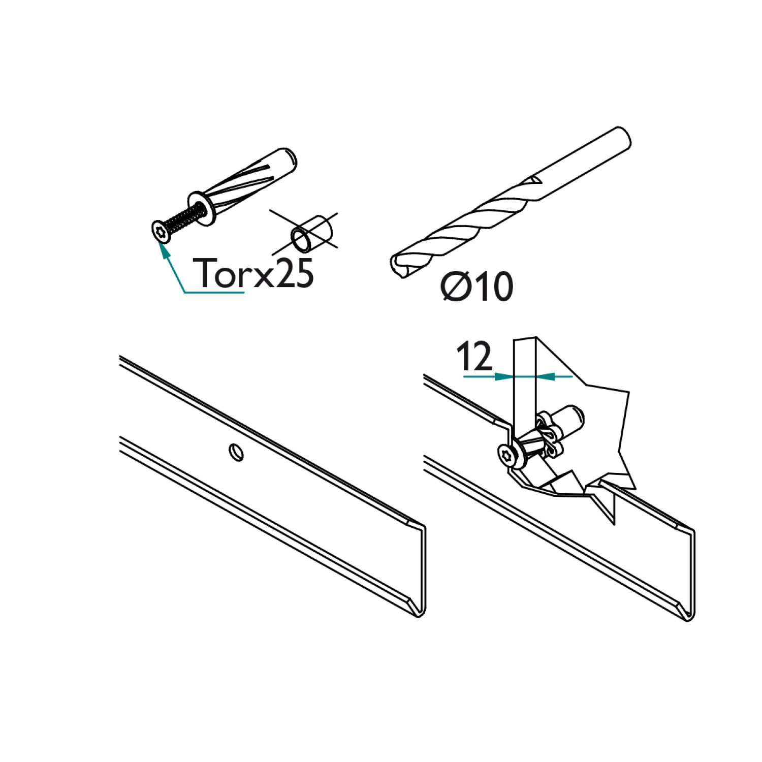 Expanderplugg Lundbergs för Enkelgips Wide 4-Pack