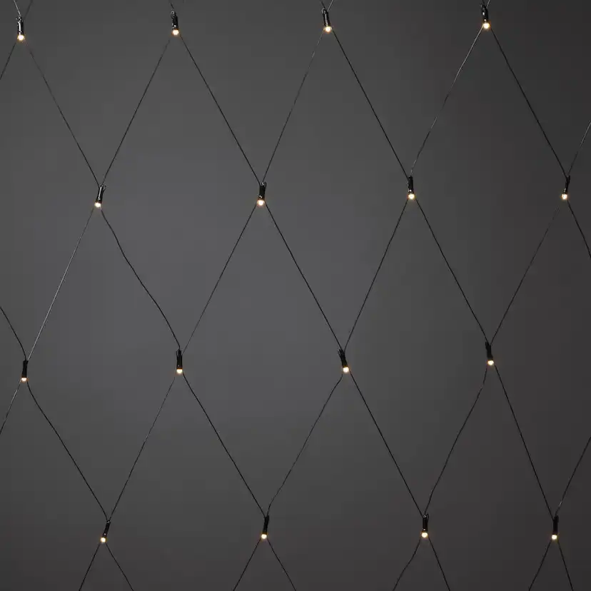 Ljusslinga Gnosjö Konstsmide Nät 40 Varmvita LED 80x80 cm Frostad