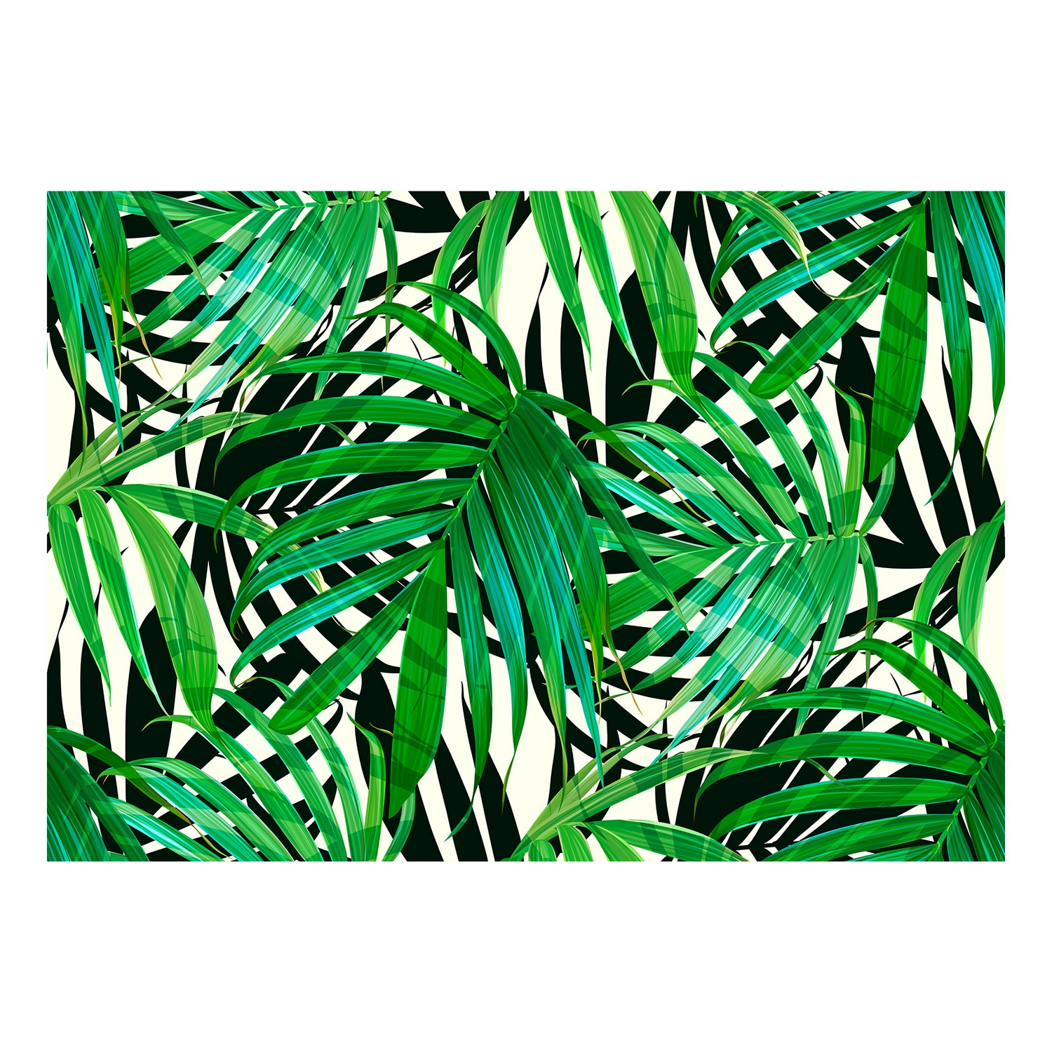 Självhäftande fototapet - Tropical Leaves 441x315 Storlek: 441x315 cm