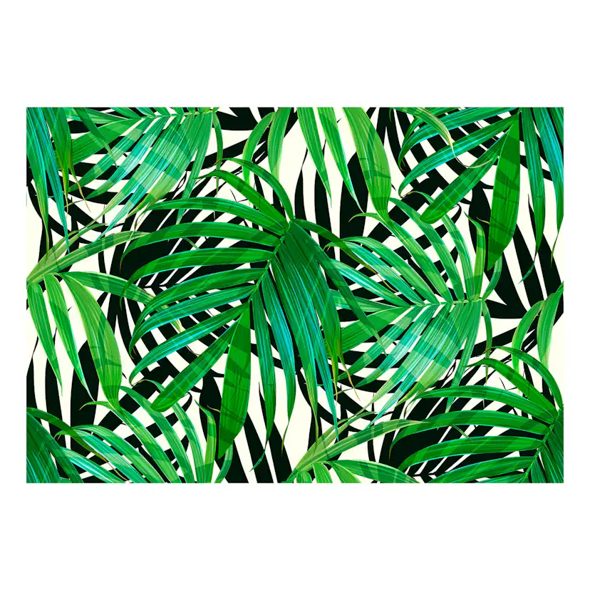 Självhäftande fototapet - Tropical Leaves 441x315 Storlek: 441x315 cm