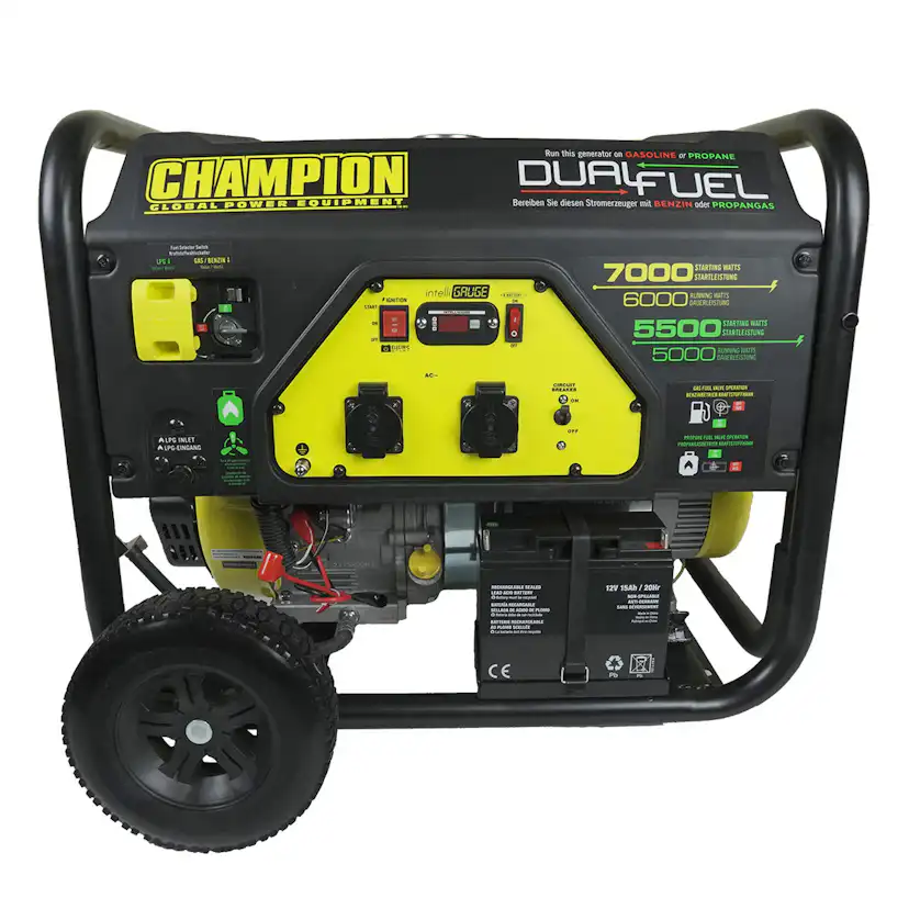 Elverk Champion Generators CPG7500E2 7kW 1-fas Dual Fuel