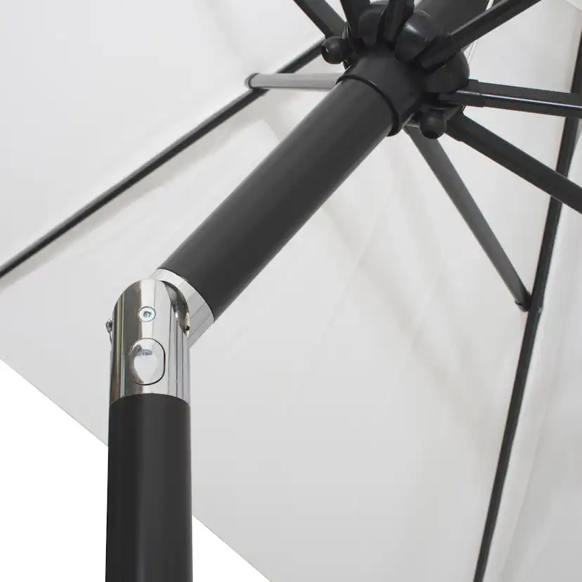 Parasoll Hillerstorp Ø300 cm Beige/Svart med Vev och Tilt Funktion