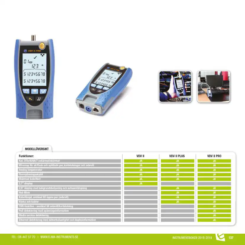 LAN-testare Elma Instruments VDV II PRO