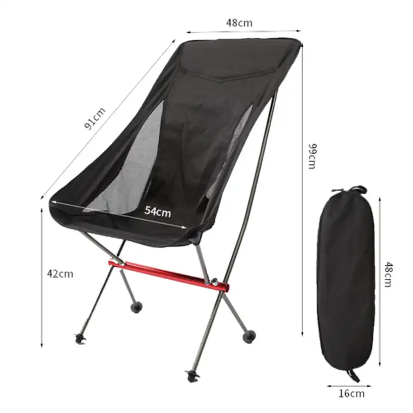 Campingstol Briv Hög Hopfällbar