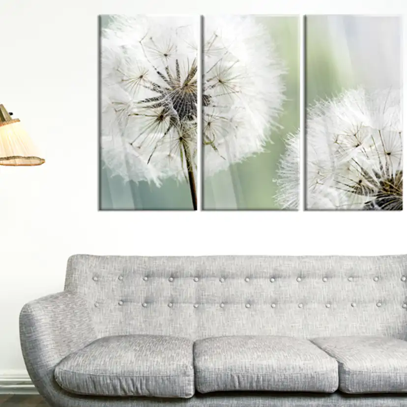 Akrylglastavla Arkiio Fluffy Dandelions