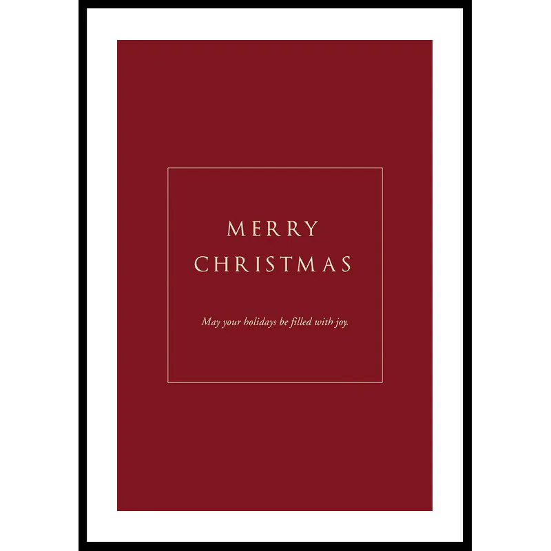 Poster Gallerix Merry Christmas Joy R&W