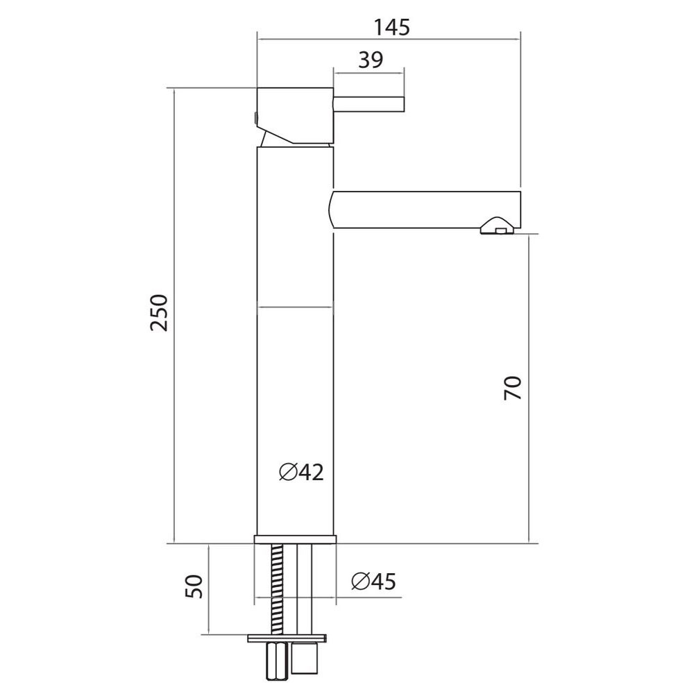 Tvättställsblandare Strand Stainless Koster Slim KS-2103