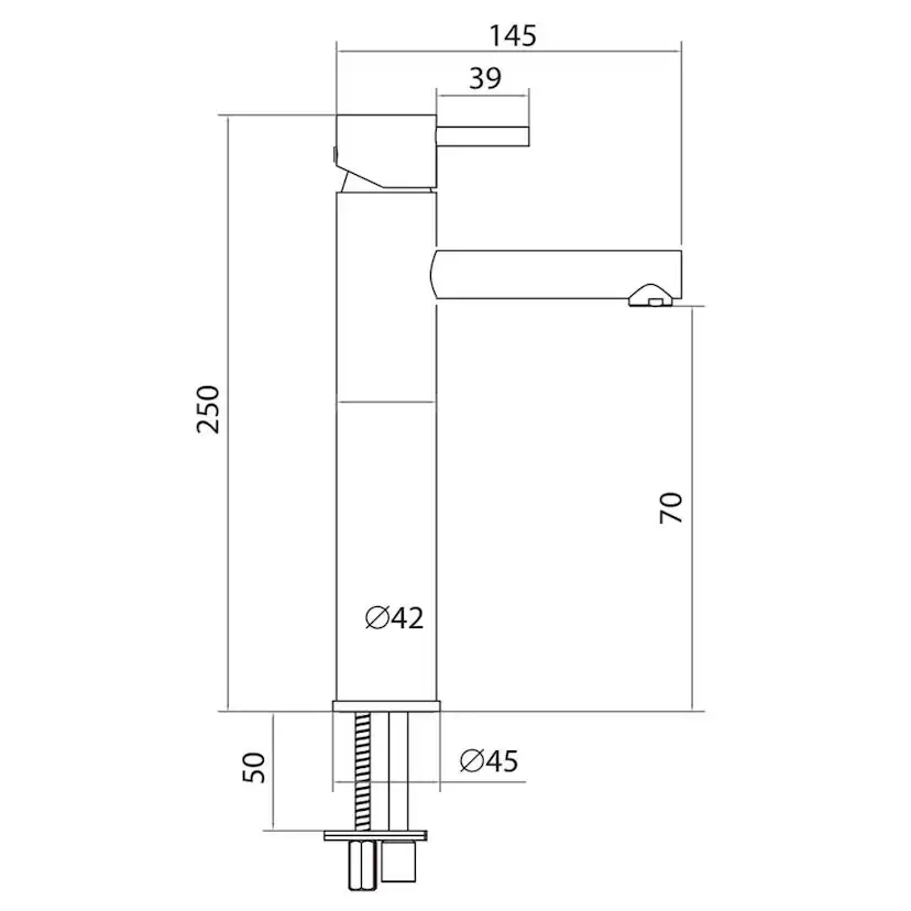 Tvättställsblandare Strand Stainless Koster Slim KS-2103