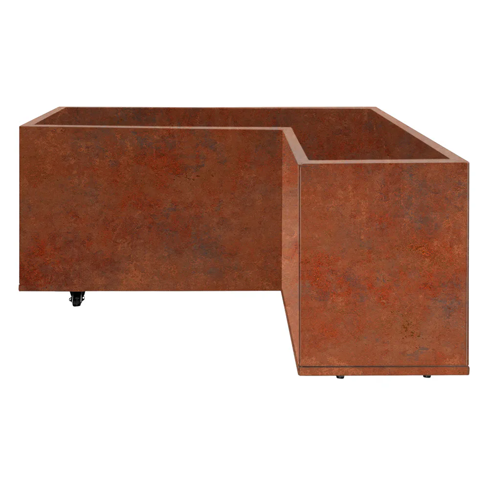 Kruka Skotte Garden Modulär Corten Hörn