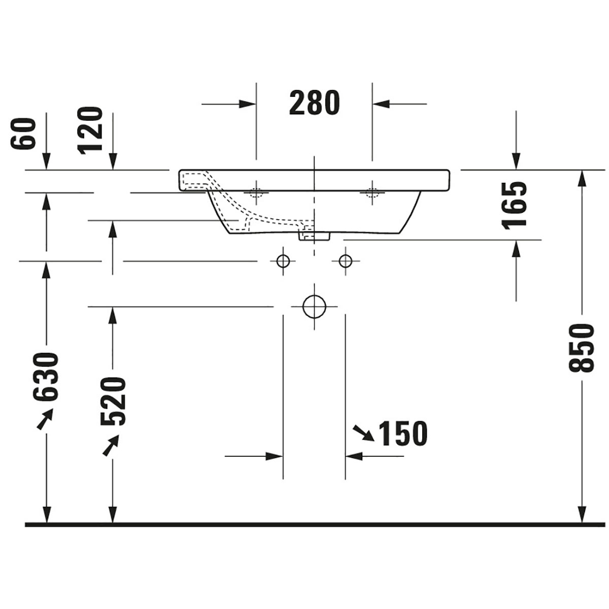 Tvättställ Duravit DuraStyle 2320