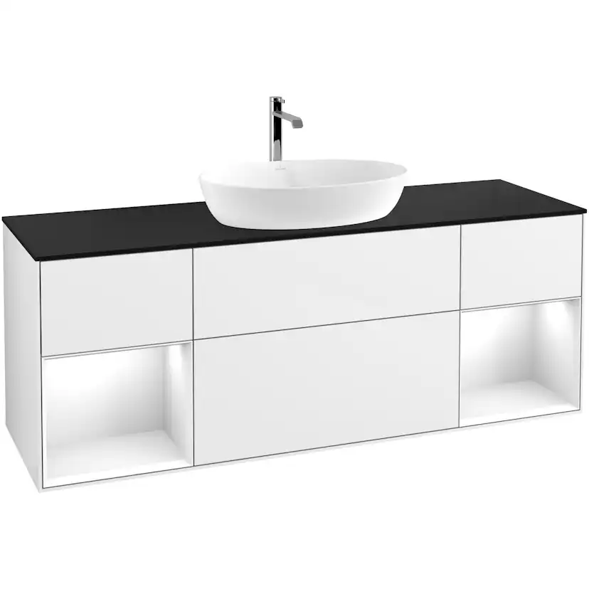 Tvättställsskåp Villeroy & Boch Finion med Två Hyllor och Bänkskiva för Fristående Tvättställ från Artis & Collaro