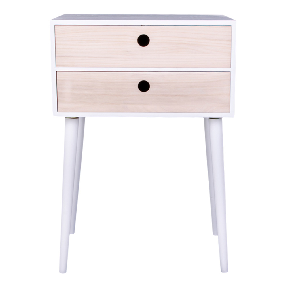 Rimini Bedside Table Vit