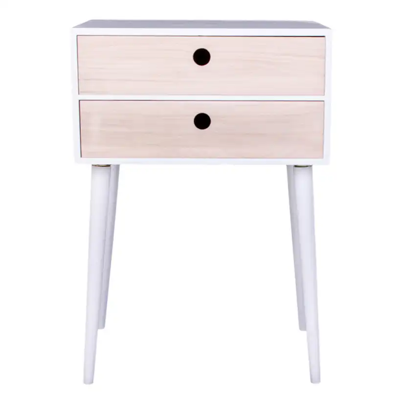 Rimini Bedside Table Vit