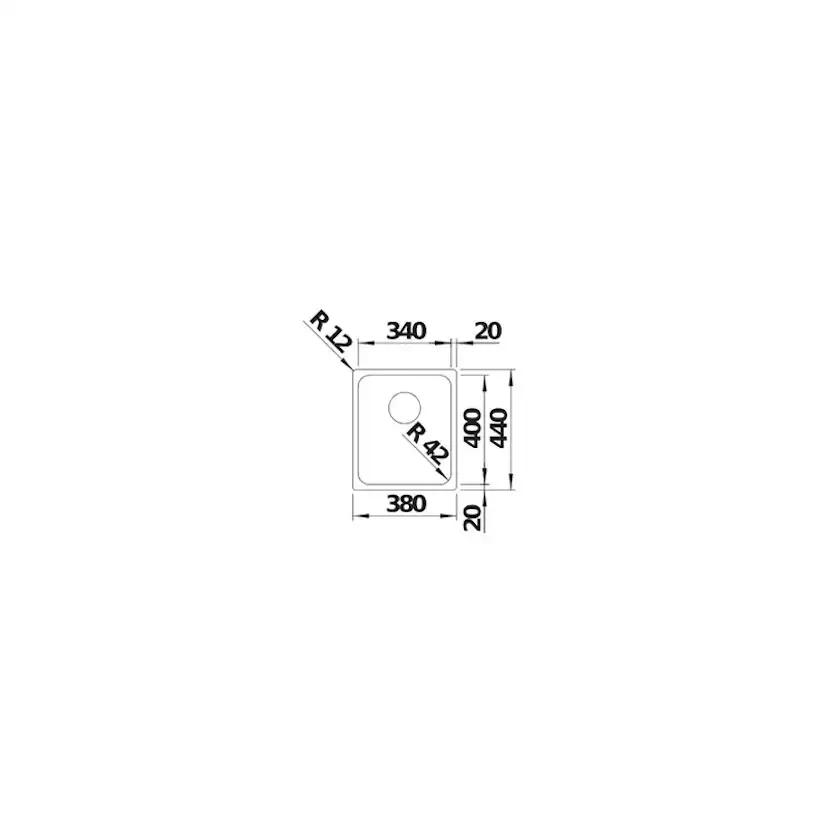 BLANCO SOLIS 340-U INFINO Undermontering