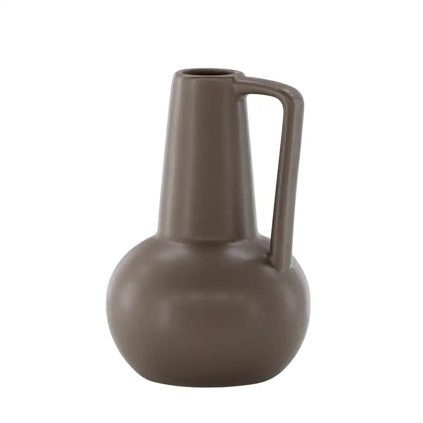 Lane Vase - Matte Brown - 15*15*22cm Svart