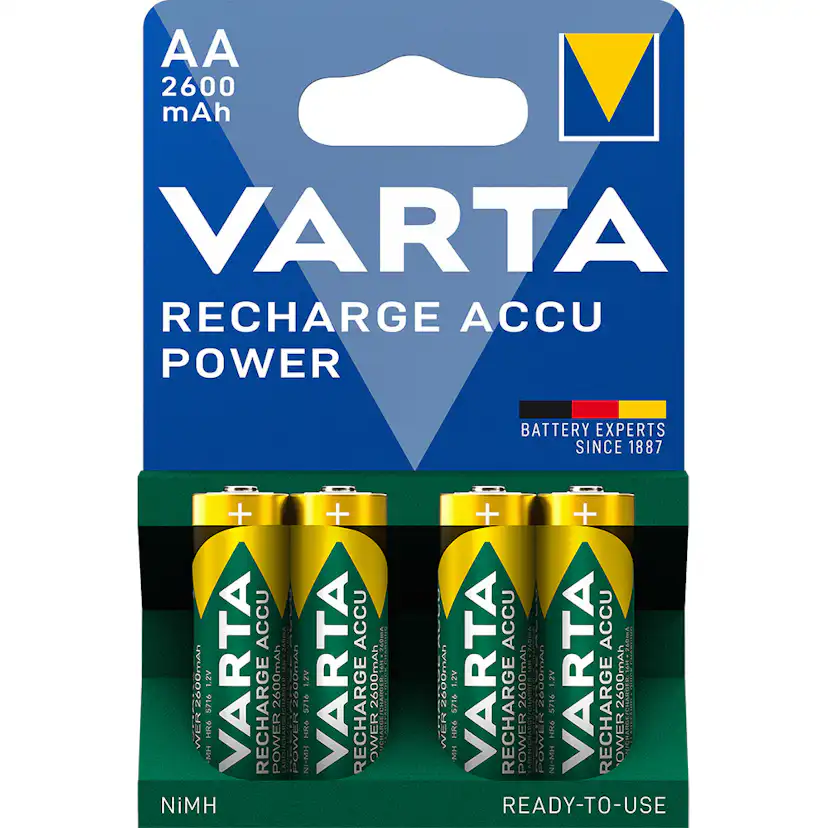 Batteri VARTA Laddningsbara Alkaliska AA 2600 mAh 4-Pack