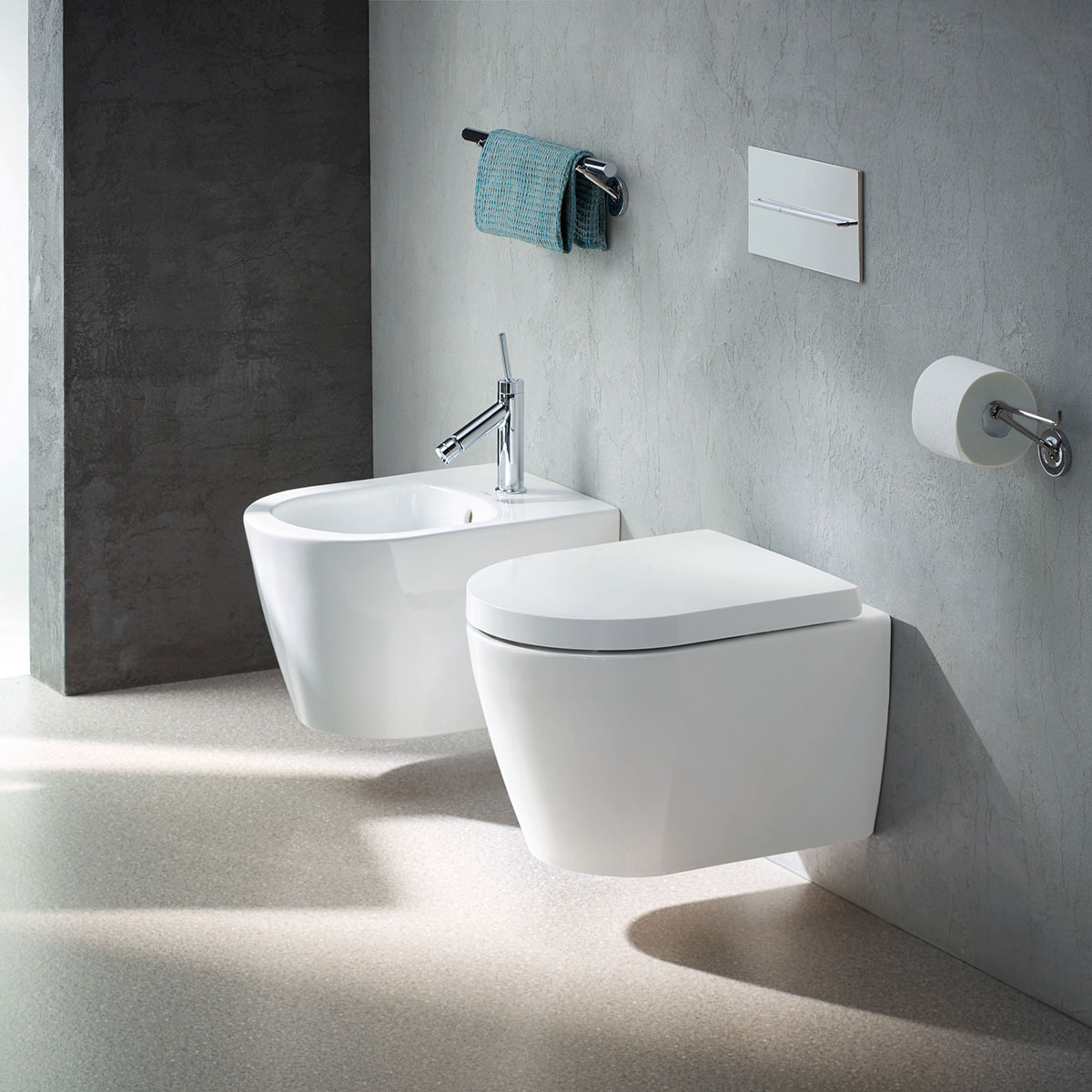 Vägghängd Toalettstol Duravit ME by Starck Rimless 253009 utan Toalettsits