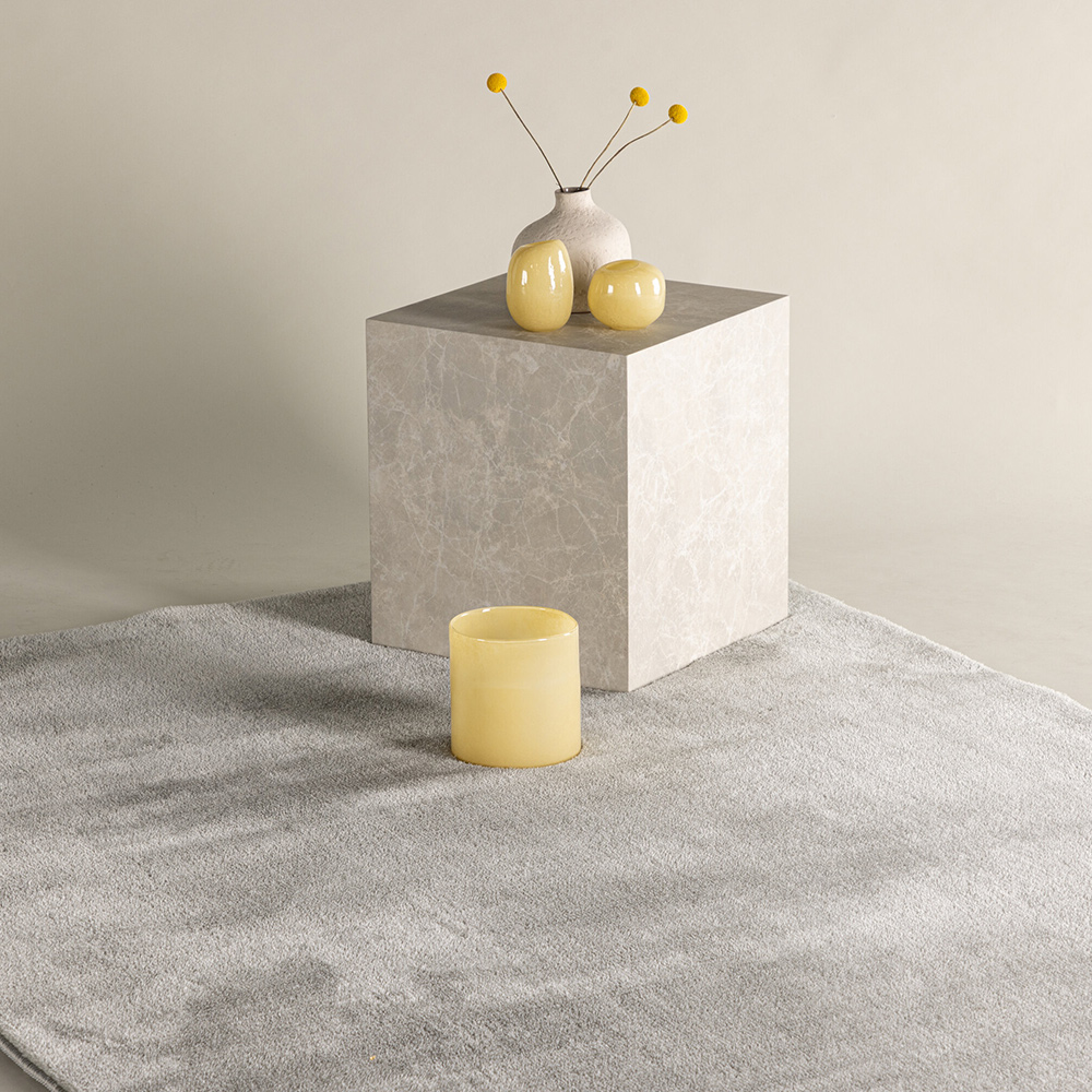 Blanca Polyester - 230*160-Rectangular-Light grey 160x230 cm, Ljusgrå