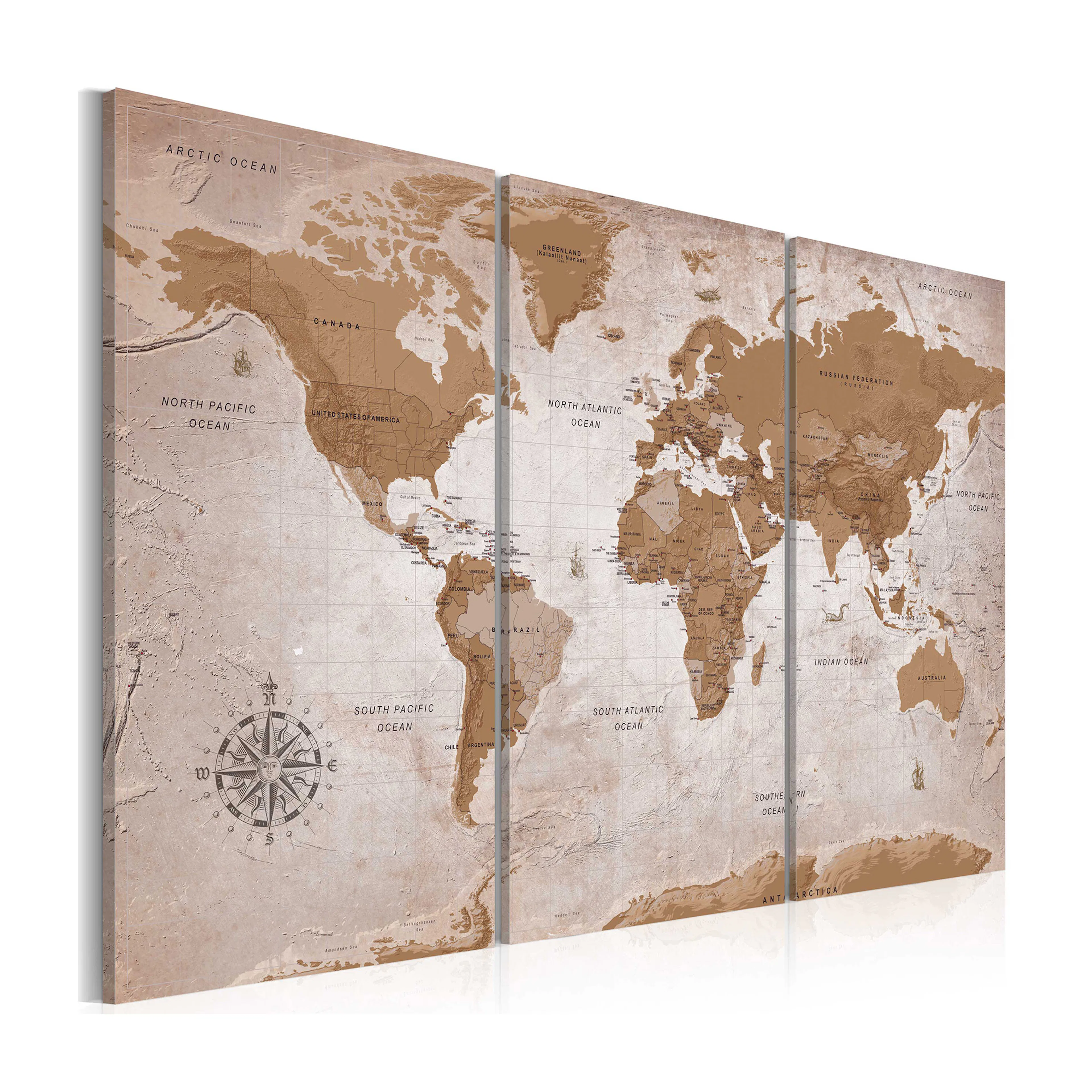 Tavla Arkiio Vintage Map Oriental Travels