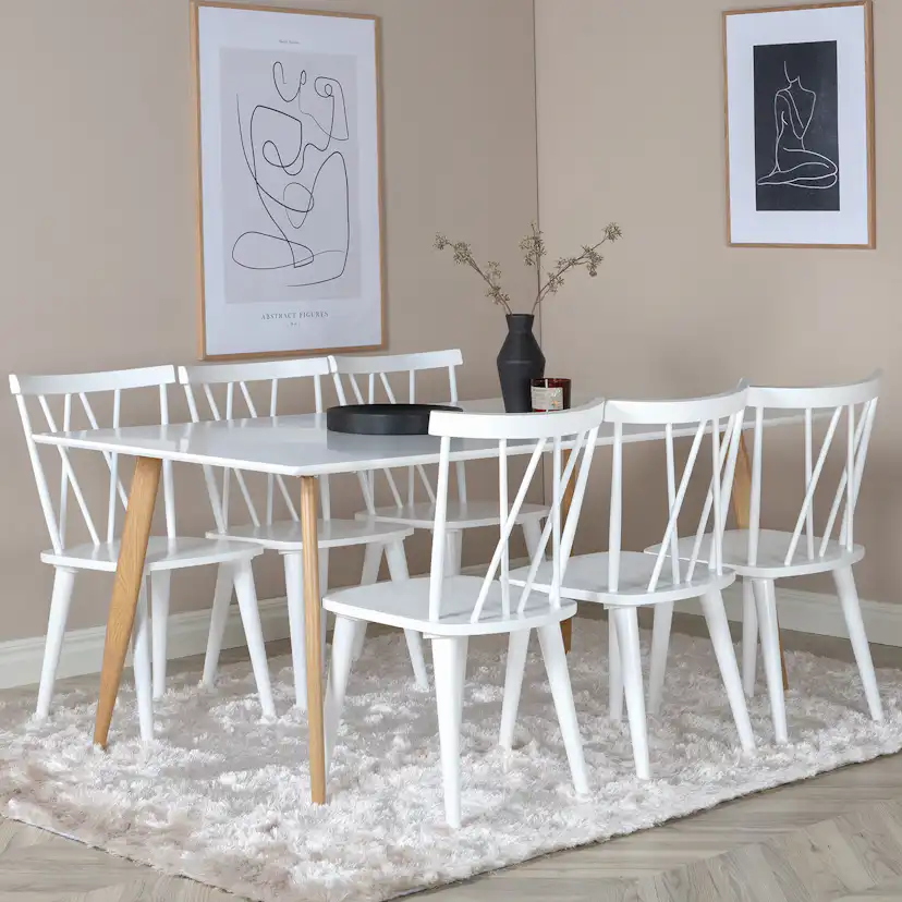 Matgrupp Venture Home Polar med 6 Mariette stolar