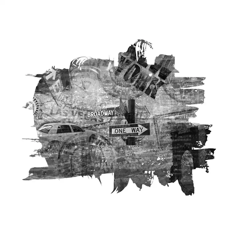 Fototapet Arkiio Black And White New York Collage