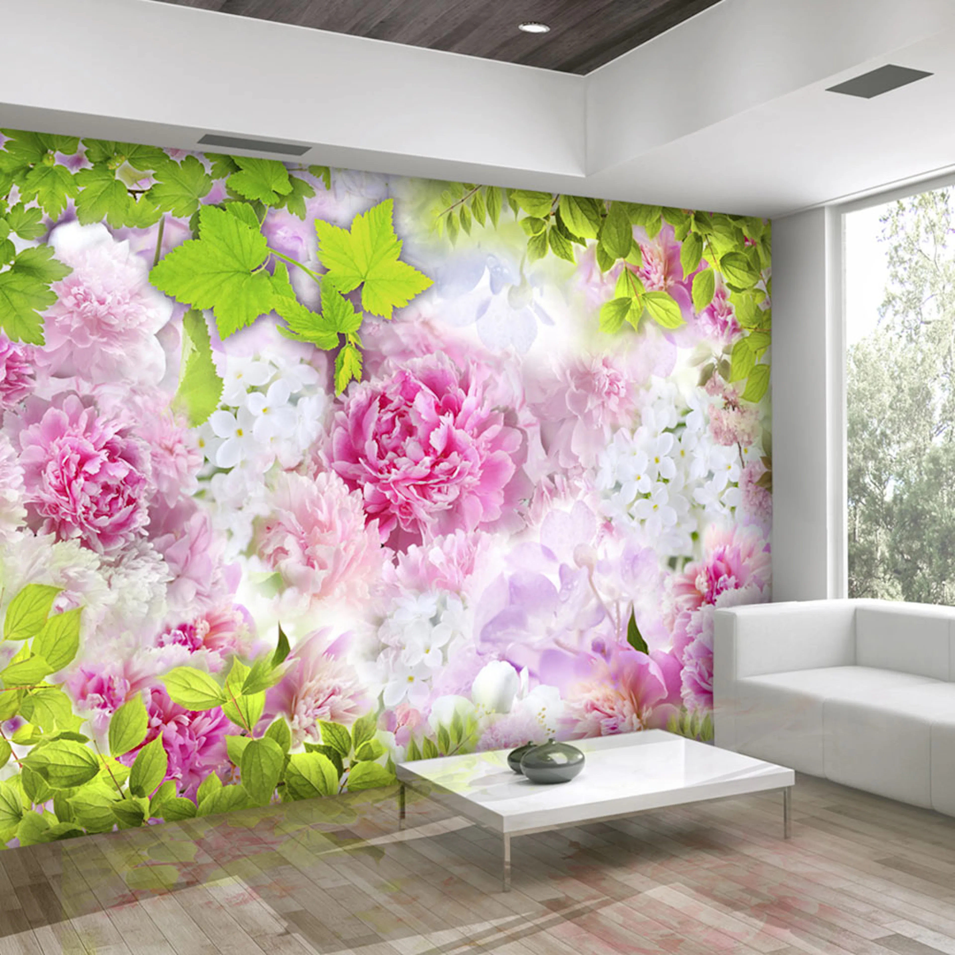 Fototapet Arkiio Självhäftande Peonies