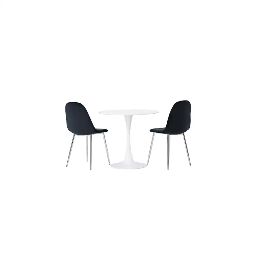 Matgrupp Venture Home Hamden Ø80 cm med 2 st Polar stolar