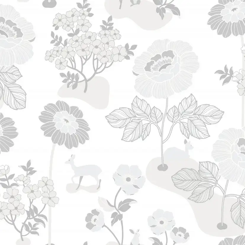 Tapet Duro 1900 Blomsteräng Silver 398-01
