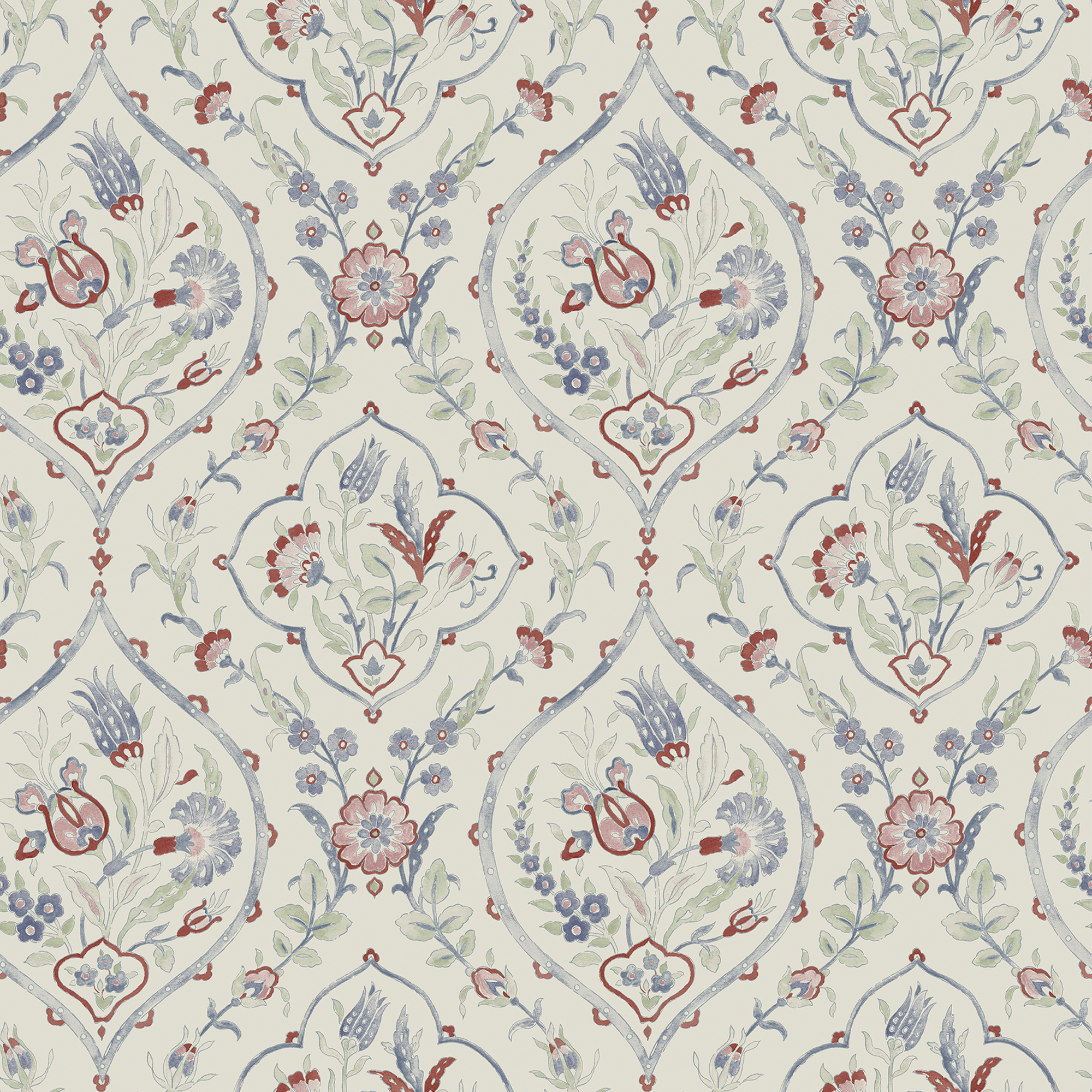 Tapet Laura Ashley Foscot Damask Crimson Röd 121069