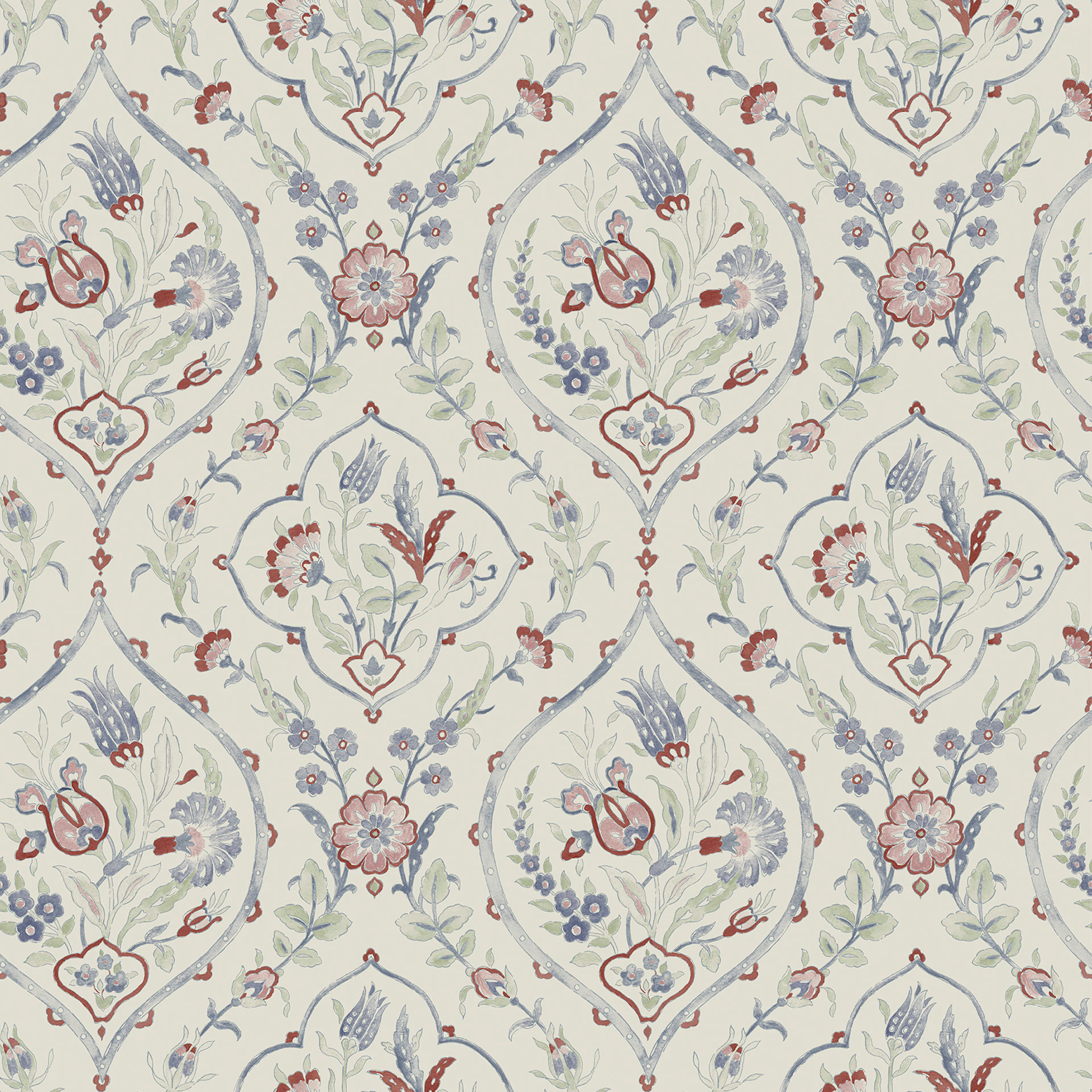 Tapet Laura Ashley Foscot Damask Crimson Röd 121069